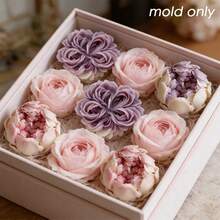 Small Double-Petal Peony Silicone Mold, 3D Realistic Flower Shape With Rich Details, Soft And Durable Mold Resistant To Deformation, Multi-Purpose, Suitable For Making Candles, Soaps, Plaster, Resin Crafts - One Size - View 2