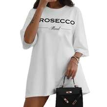 Ropa de verano de longitud media con estampados de letras americanas, elegante y a la moda, hecha de algodón puro, estilo urbano, única, holgada, versátil y casual. - Negro - Ver 6