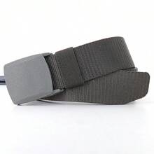 Thắt lưng nylon ngụy trang kiểm tra an ninh, thắt lưng chiến thuật nam, thắt lưng tự động nữ, khung dệt - Màu xanh lam - Xem 4