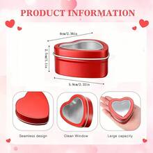 2/8 件套空红色心形蜡烛罐：带盖心形罐，非常适合 DIY 蜡烛制作、烛台装饰、浪漫婚礼回礼、手工情人节礼物以及存放小型心形饰品。 - 多款式 - 查看 3