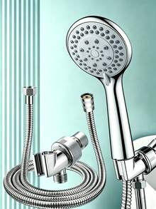 Vòi sen cầm tay áp lực cao 5 chế độ với 5 kiểu phun, đầu vòi sen có thể điều chỉnh, cần vòi sen dễ lắp đặt, dây dẫn dài 59 inch, phù hợp cho nhà ở, khách sạn, xe RV và phòng tắm hiện đại. Nâng cấp phòng tắm của bạn để có trải nghiệm tắm sang trọng. Món quà lý tưởng và lựa chọn cải tạo phòng tắm tuyệt vời. - mảnh-1pc - Xem 2