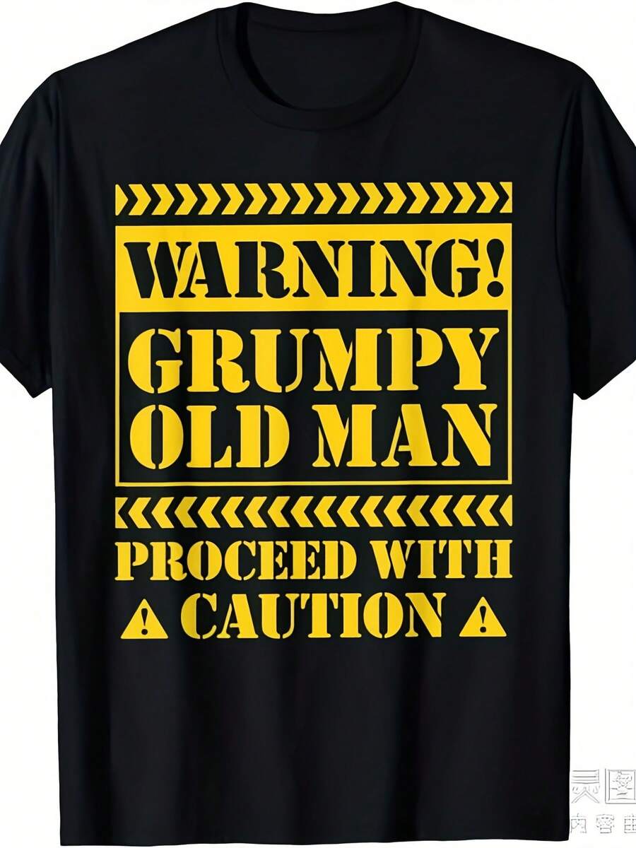 Camisetas para Hombre Estilo "Grumpy Old Man", Camisetas Divertidas y Sarcásticas para el Día del Padre. Mismo estilo para hombres y mujeres. Camiseta estampada de manga corta para el verano 2025, 100% algodón, 220G, Ropa Sarcástica, Atuendo Diario, Corte Relajado, Camiseta Estampada, Tela Ligera. - Negro - Ver 1