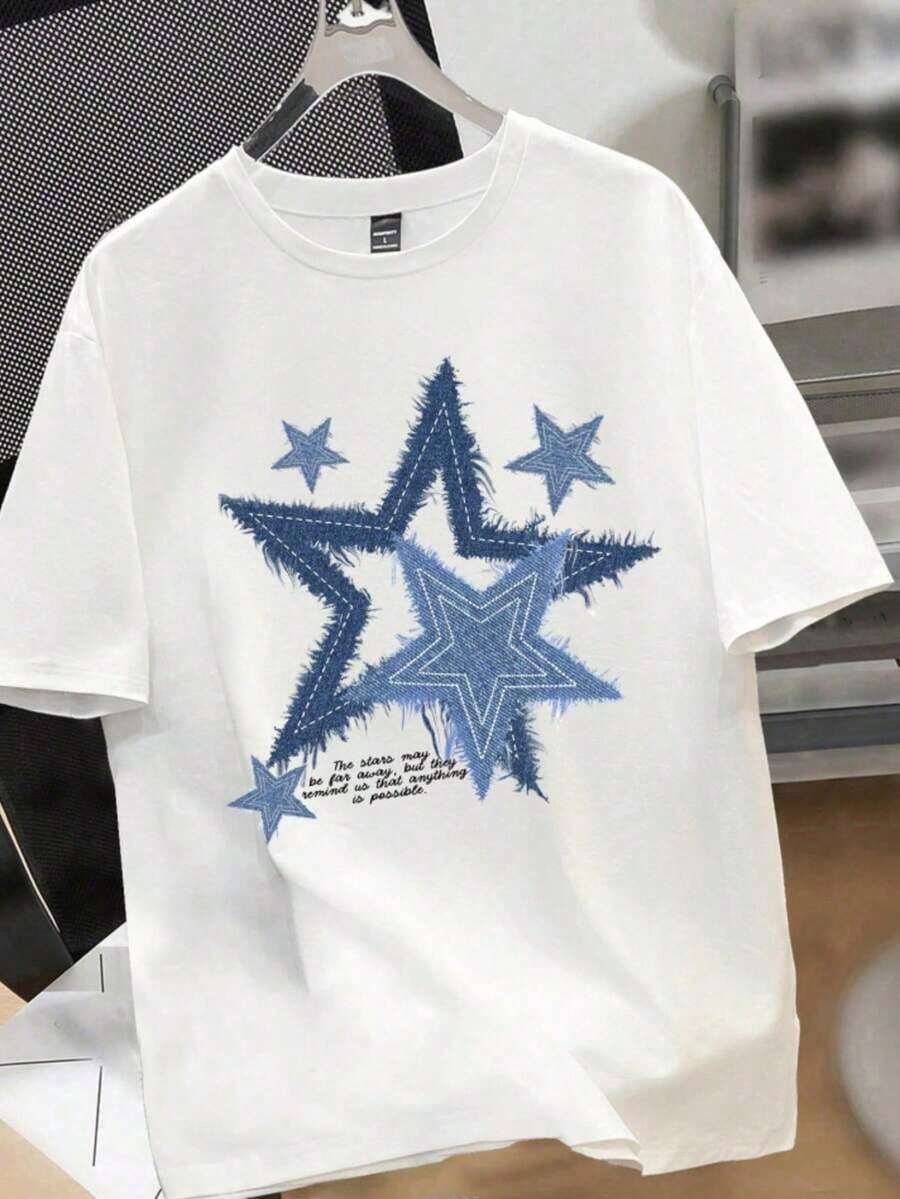 Camiseta de verano de cuello redondo, ideal para el fitness, casual de vacaciones, camisa de alta calidad, estampado de moda, ropa estilo Y2K, camisa de festival de música, especialidad local de méxico - Blanco - Ver 1
