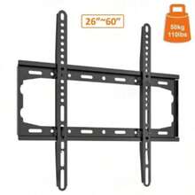 Fixed Metal Wall Mount Bracket For 26" - 60" TVs, Ultra-Thin Design, VESA 400X400mm, 55lbs Load Capacity, Easy Installation Without Power - Black - View 2