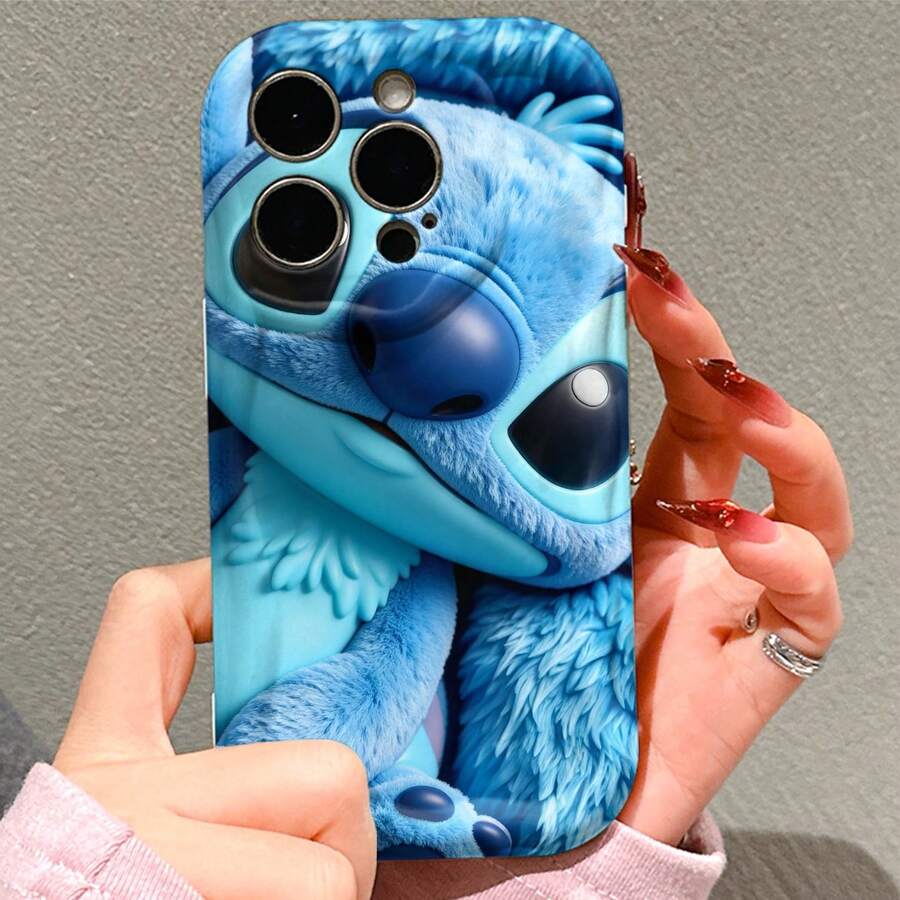 Disney Stitch Phone Case, Official Disney Lilo & Stitch Character Design, Plush Stitch Close-Up Protective Cover. Compatible With IPhone 17, 16, 15, 14, 13, 12, 11 Pro Series, Featuring A Soft, Fuzzy Close-Up Of Stitch's Face, Perfect For Disney Fans And Stitch Lovers To Showcase Their Favorite Character, Ideal For Birthdays, Holidays, Anniversaries, Graduation Gifts, Or Any Special Occasion To Surprise Family, Friends, Classmates, And Loved Ones. - trắng - Xem 1