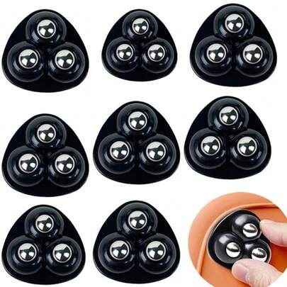 4/8 pièces Roulettes autoadhésives pour appareils électroménagers Roulettes 360° pivotantes universelles pour bacs de rangement et poubelles - Patins universels pour meubles