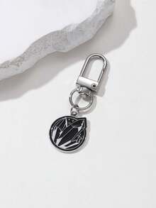 1 pieza Llavero de metal con cuervo estilo gótico, cielo estrellado y gota de aceite, regalo único para amigos, accesorio DIY para bolso, colgante de coche - Multicolor - Ver 4