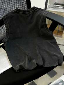 Áo tank top nam mùa hè cổ tròn in hình Brazil số 10, chất liệu wash mài, kiểu dáng thường ngày, phong cách đường phố, trẻ trung, tối giản, học đường, retro, đa năng, chất liệu, thanh lịch, cá tính, thể thao. - màu đen - Xem 3