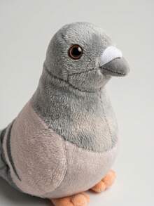 Muñeco de peluche realista de paloma, animal de peluche suave de paloma gris, muñeco de peluche de ave adorable y realista, decoración de escritorio cómoda, compañero de peluche esponjoso de ave, regalo de decoración del hogar único para amantes de las aves - Multicolor - Ver 7