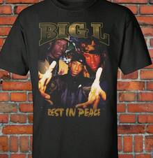 Camiseta Retro de los 90 de BIG-L Rap Hip Hop Rapper, Unisex, de Algodón, Todas las Tallas - Negro - Ver 5