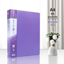 A4 PP File Folder 10-100 Pages, 1/5 Pcs, Portable Document Storage Folder, Multi-Color Lightweight File Folder, Office & Student Use - Single Piece - View 27