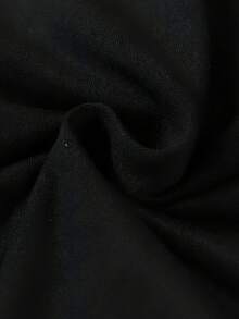 Camiseta manga corta cuello redondo 100% algodón, estampado trendy, tejido ligero y ventilado, estilo moda casual, apta para vida diaria, salidas informales y citas en primavera, verano y otoño - Negro - Ver 3