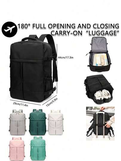 Women's Backpack, Large Capacity Travel Backpack, Commute/School Backpack, Fashionable Laptop Bag, Short-Distance Business Travel Luggage Bag, Meets Ryanair, Wizz Air And Other Airlines' Regulations