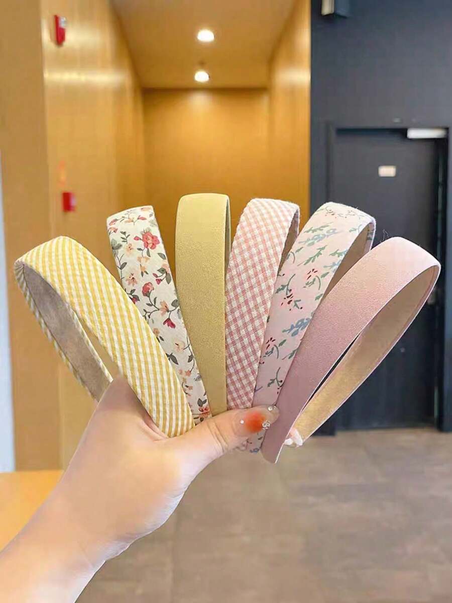 6 chiếc băng đô/dây buộc tóc, phụ kiện tóc phong cách tối giản tự nhiên, băng đô đa năng dùng ngoài trời, kẹp tóc mới năm 2026 dành cho nữ. - Nhiều màu - Xem 1