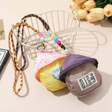 Niche Design Small Round Bag Contrasting Color Change Bag Retro Old Mini Bag  Storage Bag Hip Hop Pendant - Multicolor - View 2