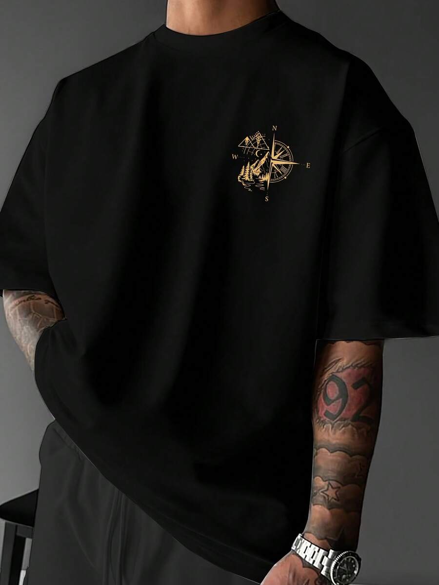 Camisetas de hombre para primavera y verano - Negro - Ver 1