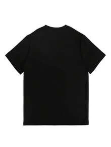 Limited Edition Short-Sleeved T-Shirt With Round Neck And Dragonfly Print, Made Of Lightweight And Breathable Cotton - Casual Summer T-Shirt, Made Of Medium-Stretch Fabric, Machine Washable, Suitable For Everyday Wear - Optional (Not Lightweight Cotton) - 黑色 - 查看 4