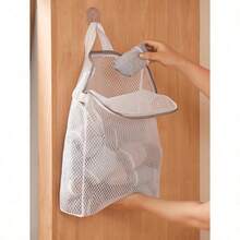 1pc Honeycomb Mesh Zipper Laundry Bag - Durable Plastic Hanging Garment Protection Bag Suitable For Delicate Clothing, Socks And Underwear, Rectangular Machine Washable Storage Organizer Bag With Zipper Closure, Laundry Room Accessory, Delicate Clothing Care, Laundry Bag - Multicolor - View 8