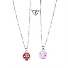 Marvel 2pcs Cartoon Spider Man Couple Necklace, Women's High-End Versatile Pendant, Collarbone Chain Accessory - Multicolor - View 6