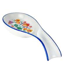 Baroni Home decoratieve keramische lepelhouder, duurzaam en kleurrijk keukenaccessoire, Flora-lijn, 8x22x3 cm - Poggiamestoli - Bekijken 7