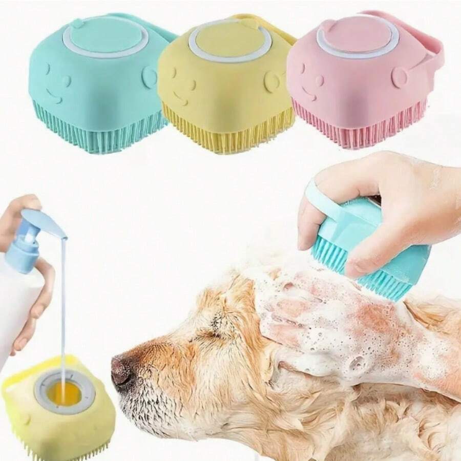 1件套宠物美容系统,带内置收纳盒 - 犬猫沐浴刷,按摩刷毛,易于清洁,符合人体工学的手柄和可拆卸顶盖,非常适合湿浴 - 适用于小型至中型宠物,敏感浅米色,耐用卫生的宠物护理工具,包含刷子和收纳盒,使用方便,狗狗洗发水和护发素,用于给狗狗洗澡,狗狗洗澡刷,狗狗洗发水涂抹器,狗狗洗发垫,狗狗爪子清洗器,狗狗梳子,狗狗刷子 - 彩色 - 查看 1
