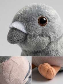 Muñeco de peluche realista de paloma, animal de peluche suave de paloma gris, muñeco de peluche de ave adorable y realista, decoración de escritorio cómoda, compañero de peluche esponjoso de ave, regalo de decoración del hogar único para amantes de las aves - Multicolor - Ver 6