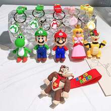 1 pieza Llavero colgante con imagen de figura de anime, llavero de princesa de dibujos animados Superbros, accesorio para mochila, bolso, coche, regalo perfecto de vacaciones para familia y amigos, Kawaii - Multicolor - Ver 9