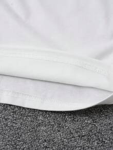 Camiseta de Cuello Redondo con Estampado de Profesor, Camiseta Casual de Manga Corta para Primavera y Verano, Ropa de Mujer - Blanco - Ver 6