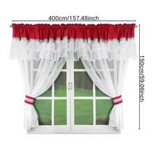 FLYINGCURTAINS ستارة شفافة أوروبية بجيوب القضيب مع كشكشة علوية، مزينة بحافة من أحجار الراين الفضية، ستارة نافذة مرشحة للضوء، لغرفة النوم وغرفة المعيشة، هدية حلوة للترحيب بالمنزل الجديد - رمادي فاتح - مشاهدة 5