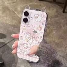 SANRIO 可爱卡通图案，适用于 16 Pro Max、新款 17/16/15 Pro 和高端 14 Pro 的手机壳，13 PM Niche 时尚 12 11 Pro 防摔 16e 女士个性化保护壳 - 彩色 - 查看 2