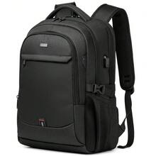 NEWHEY 18-Inch Travel Laptop Backpack, Large Capacity Multi-Compartment Laptop Bag, Men's School Backpack With USB Charging Port, Black - Multicolor - View 2