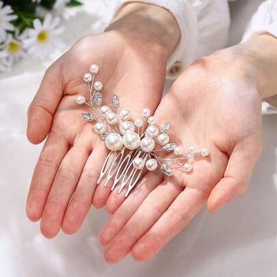 Bridal Wedding Hair Accessories Flower Comb Hair Clip Headband Jewelry Comb Clip Gift