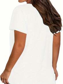 Talla - Talla - Camiseta de Mujer con Gráficos y Letras - Blanco - Ver 4