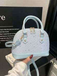 Vintage Shell Handbag, Lovely Women's Perfect Shoulder Bag - Blue - View 6