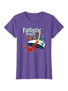 Comics Fantastic Four Fantasticar Retro T-Shirt - 黑色 - 查看 5