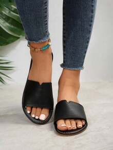 Women's Slippers, Soft Bottom Beach Shoes, New Summer Women's Shoes - Black - View 2
