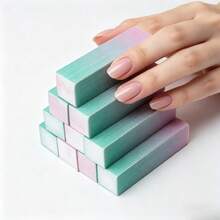 Bộ 2 dũa móng tay ombre, dụng cụ làm móng tay và móng chân chuyên nghiệp, dũa giấy nhám bền chắc cho móng acrylic, sử dụng tại nhà và salon. - Nhiều màu - Xem 4