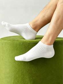 10 Pairs Unisex Soft & Comfortable Short Socks, Suitable For Daily Wear And Sports - Black and White - View 7