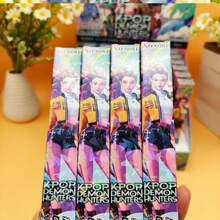 Bộ 6 bút bi gel K-Pop, bút bi hình nhân vật hoạt hình dễ thương, mực đen 0.5mm dành cho người hâm mộ K-Pop. - Nhiều màu - Xem 2