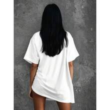 Top de Verano 2025, Estilo Europeo y Americano, Sexy, Dulce y Picante, con Estampado de Labios, Holgado, Versátil y a la Moda - Negro - Ver 3