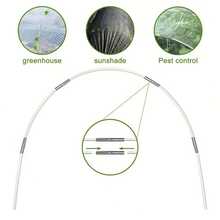 Greenhouse hoops suitable for DIY or wider plant tunnels, rust resistant fiberglass poles, and plant supported garden stakes - 122 piezas - Ver 6