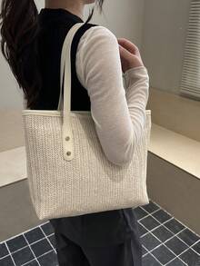 Minimalist Fashion Multi-Purpose Shoulder Bag. 2026 New Modern Style Bag. Elegant Women's Handbag. - White - View 4