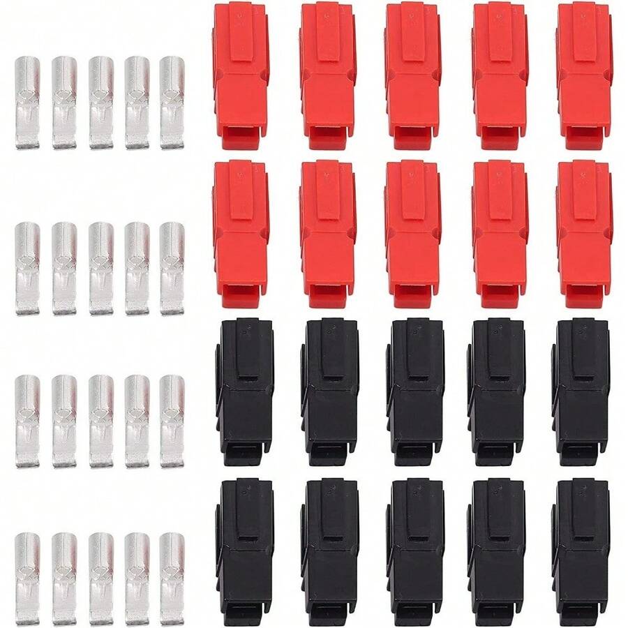 NEW 20x ANDERSON POWERPOLE RED And BLACK 30 AMP PLUGS+ 20 MARINE QUALITY CONNECTOR - Star - View 1