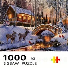 1000片拼图，尺寸50*70厘米/19.7*27.6英寸 - 马赛克艺术工艺墙饰，DIY绘画爱好者之选，无框纸质材料，是家居客厅办公室装饰的理想之选，也是万圣节、圣诞节、新年、复活节的绝佳礼物。 - 彩色 - 查看 7