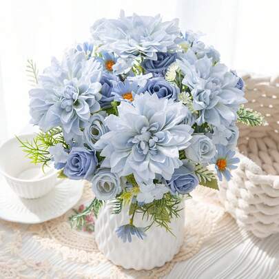 1PC [Fabric Roses Bouquet] Artificial Fabric Roses Bouquet, Perfect For Various Holidays, Home & Outdoor Decor