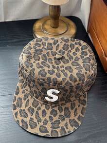 1pc Unisex Fashion G-Letter Embroidered Leopard Print Baseball Cap - Adjustable Dad Hat & Baseball Cap - Unisex Casual Hat, Suitable For Outdoor Sports, Travel, And Running (Multiple Colors Available),Beach,Holiday - S - View 4
