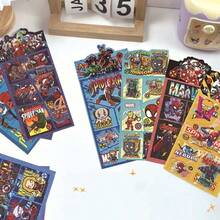 10pcs Marvel Superhero Stickers, Avengers&Spider Man Comic Style Stickers, Suitable For Decorating Water Bottles, Notebooks, And Scrapbooks (Stochastic Style) - Multicolor - View 3