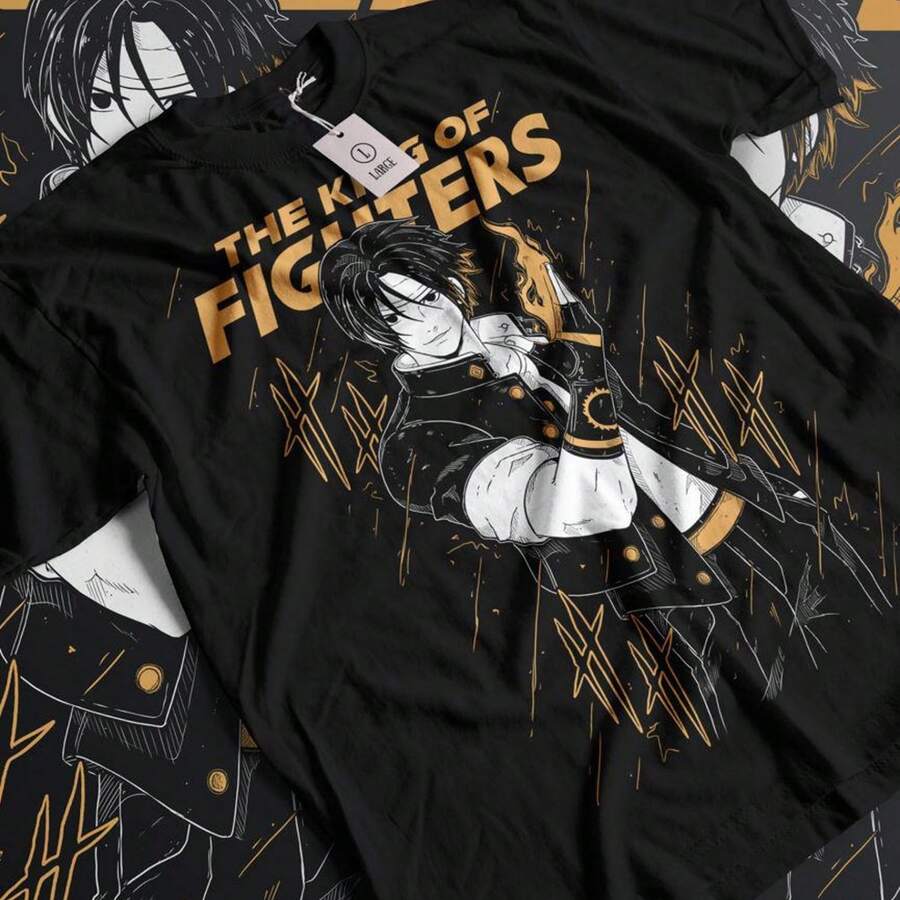 Kyo Kusanagi Promo KOF98 PR1emium UniS1ex Tshirt.JPG - Negro - Ver 1