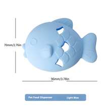 Light Blue Fish Shaped Silicone Pet Treat Dispenser Toy, Interactive Slow Feeder Leakage Food Toy For Cats & Small Dogs, Bite-Resistant Chew Toy For Teeth Cleaning, IQ Training & Boredom Relief,  Durable Pet Enrichment Toy For Indoor Pets - p - 查看 8