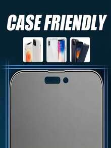 Matte Privacy Ceramic Screen Protector, Smooth Matte Surface, Clear Display, Waterproof And Shockproof, Compatible With Phone Cases, Privacy Protection Phone Accessory, Suitable For Daily Office Use, Compatible With 17 Pro Max/17 Pro/17 Air/17e/16 Pro Max/16 Plus/16/15 Pro Max/15 Pro/15 Plus/15/14/13/12/11. - Black - View 4